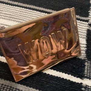 SD Metallic Rose Gold Patent Leather Wristlet